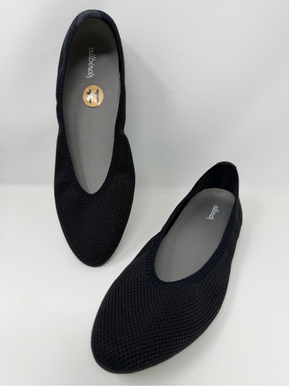 Allbirds Tree Breezer Knit Ballet Flats Shoes Jet Black Size 11